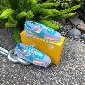 Nike X Union La Cortez Smoke Grey Blue Fury Coral Chalk Sneakers NEW